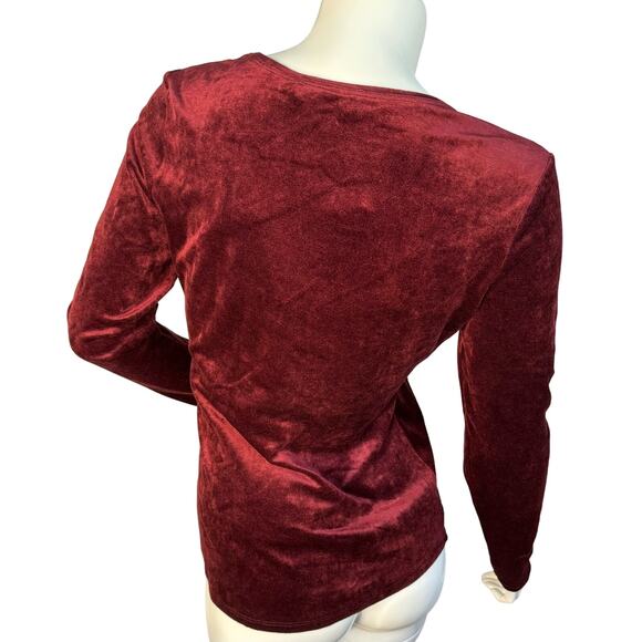 NWT - THEORY Stretch Velvet Long Sleeve Top - Picture 3 of 10